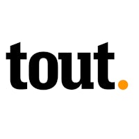 a logo with the word tout on it